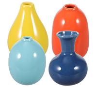 ARTIBETTER 4Pcs Ceramic Flower Vases Set Small Table Vase for Dried Flower Arrangement, Nordic Style Porcelain Floral Container Home Decor