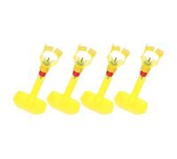 ARTIBETTER 4pcs Chicken Water Drinker for Poultry Farm, Yellow Pp Material Automatic Drinking Cup with Easy and Convenient Installation for Chicken Coop Watering Supplies