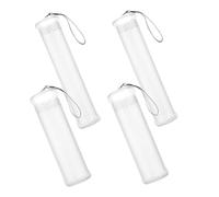 Artibetter 4pcs Clear Extendable Plastic Brush Storage Tubes Portable Artist Organizer for Watercolor and Writing Brushes Lightweight Transparent Container for Art Tools