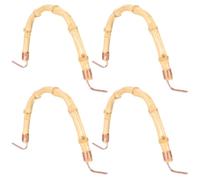 ARTIBETTER 4pcs Copper Foot Teapot Handles Replacement Set for Household Glass Ceramic Purple Clay Teapots, 20cm Perimeter Ergonomic Kettle Grip Accessories for Daily Use