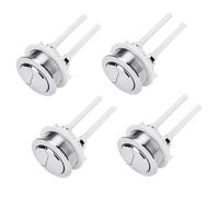 ARTIBETTER 4pcs Double Round Toilet Tank Button Switch Plastic Toilet Flush Replacement Accessory for Home Hotel Bathroom Easy Installation