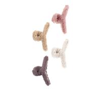 Artibetter 4pcs Fluffy Plush Hair Claw Clips for Women and Soft Plush Material Simple Design for Hair Styling and Keeping Tidy during Bath Or Make up Random Color