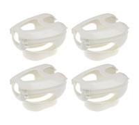 Artibetter 4pcs Lightweight White Plastic Pigeon Fixed Holder Rack for Birds, Quick Application Feeding and Injection Support, Suitable outside Lofts