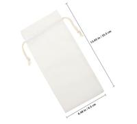 Artibetter 4pcs Linen Wine Bags with Drawstring, Reusable Wine Holder Pouches, Blank Surface for Sublimation, 16x35.5cm, for Party and Christmas Party Wrapping