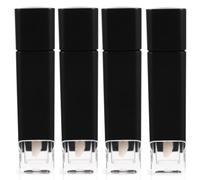 Artibetter 4pcs Lip Gloss Tube Refillable Plastic 5g Black Compact DIY Lip Balm Bottle for Gift for Family