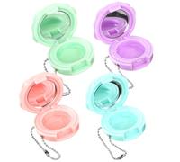 Artibetter 4Pcs Lipstick Storage Containers Set, Empty Eyeshadow and Lip Balm Cosmetic Cases, Small Refillable Makeup Jars for Travel and Sample Packaging