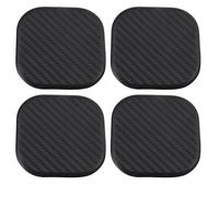 Artibetter 4pcs Non-slip Car Water Cup Holder Coasters, Reusable Wear-resistant Silicone Square Cup Mats, Black Colour, Absorbent and Sturdy for Daily Use in Vehicles