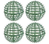 Artibetter 4pcs Plastic Grass Ball Rack Support Cage for Artificial Plants, Reusable and Hard Material, Stylish Green Flower Holder for Party and Courtyard Decoration