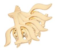 Artibetter 4pcs Psychologists Brooch Pins Alloy Letter Pins Decorative and Versatile Use Golden Brooch Lapel for Women Suitable for Travel and School Accessories