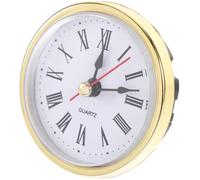 Artibetter 4pcs Retro Clock Insert Diy Round Clock Head Roman Number Inlaid Head Living Decor