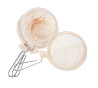 Artibetter 4pcs Reusable Flannel Coffee Drip Filter Bags Stainless Steel Handle Mesh Strainer for Handmade Coffee and Thai Tea Brewing Portable Filter Holder for Outdoor Use