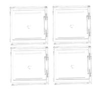 Artibetter 4Pcs Small Square Makeup Palettes Empty Make up Palette Portable Plastic Eyeshadow Pans Multi-Purpose Lightweight Cosmetic Containers for Outdoor Travel Use