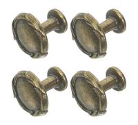 Artibetter 4pcs Solid Zinc Alloy Single Hole Flower Cabinet Pull Handles | Antique Vintage Style with Ornate Floral Motif, Smooth Polished Surface, Sturdy for Daily Use, for Kitchen and Farmhouse