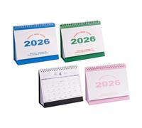 ARTIBETTER 4pcs Table Calendar Spiral Bound Flip Desk Calendar with Habit Tracker Monthly Planner for Professional Workspace Organization and Daily Productivity