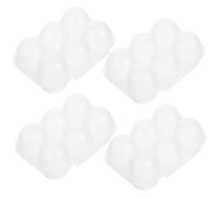 ARTIBETTER 4pcs Transparent Egg Storage Container with Lid Portable Chicken Egg Holder for Fridge and Outdoor Use for Travel Camping and Kitchen Organization