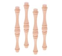 ARTIBETTER 4pcs Unfinished Wood Baluster Spindles Unpainted Craft Wood Spindles for Staircase Railing and Furniture Repair Natural Wooden for Indoor Decorative Use