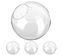 Artibetter 4pcs Wall Hanging Glass Planters for Plants and Flowers, Round-shaped with Smooth Shiny Surface and High Transparency, for Hotels and Restaurants Decoration