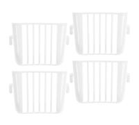 Artibetter 4pcs White Plastic Parrot Vegetable Feeders Hanging Food Basket for Bird Cage, Multivegetable Holder Feeding Solution for Parakeets and Small Birds