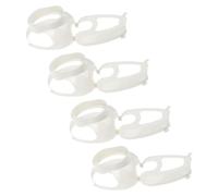 Artibetter 4pcs White Plastic Pigeon Fixed Frame for Medicine Feeding and Foot Ring Replacement, Portable Bird Holder Gentle Fixation for Pigeons and Birds