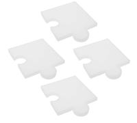 ARTIBETTER 4pcs White Silicone Puzzle Piece Resin Coaster Molds 5.5x4.32inch Flexible DIY Tray for Epoxy Art Crafting Cup Pads Suitable for Resin Coaster Kit