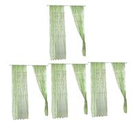 Artibetter 4pcs Window Earthy Room Decor White Curtain Voile Sheer Curtains Leaf Sheer Gauze Curtain Willow Voile Curtains Sheer Door Curtain Panels Ivy Curtain Leaf Voiles Plant Curtain Mesh