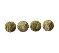 Artibetter 4pcs Woven Grass Balls Chew for Hamsters Rabbits Parrots Bite-resistant Natural Plaything Cage Boredom Breaker Exercise Stimulator