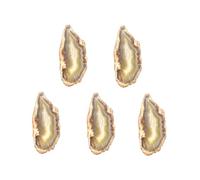 Artibetter 5 Pcs Natural Red Agate Stone Slice Pendants 40-55mm Irregular Shape DIY Charm Pendant Set for Jewelry Making Necklace Sweater Zipper Accessories