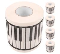 ARTIBETTER 5 Rolls Toilet Paper Piano Keyboard Printed Paper Piano Napkin Creative Artistic Decorative Piano-Shaped Gentle on The Skin Banquet Gift for Musicians and Music Enthusiasts
