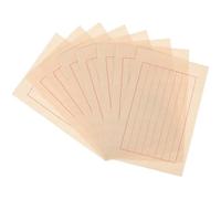 Artibetter 50 Sheets Chinese Calligraphy Paper for Writing and Practice Moderate Ink Absorption Rice Paper with Breathability Suitable for Brush Fountain Pen and Ink Red Antique Style