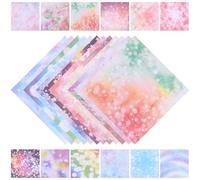 ARTIBETTER 50 Sheets Double-Sided Pastel Cardstock Origami Papers for DIY Crafts School Art Projects Square Colored Paper for Adults Butterflies