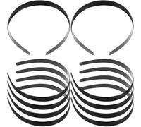 Artibetter 50pcs Black Plastic Hair Hoop 15mm Toothless Headbands for Stretchable and Non-slip Hair Accessories Simple and Chic Design for Everyday Use