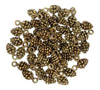 ARTIBETTER 50pcs Christmas Pine Cone Alloy Pendants, Silver Diy Holiday Charms for Necklace Bracelet Making, Small Nature Nuts Pendants for Craft Decor, 0.50X0.70X1.40CM, Alloy, alloy