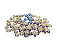 Artibetter 50pcs Gold-plated Flower Bead Holder Beads Flower End Cap Jewelry Making Supplies Metal Charms for Jewelry Making Charms for Caps Zinc Alloy