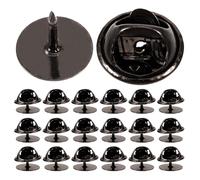 Artibetter 50Pcs Gunmetal Locking Pin Backs 10Mm Copper Clutch Pins for Lapel Brooches Enamel Locking Backs DIY Badge Accessories for Crafting and Jewelry Making