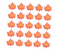 Artibetter 50Pcs Handmade Beads Maple Leaf Adornments for DIY Crafts Smooth Surface Easy Stringing for Jewelry Making and Craft Projects