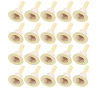 Artibetter 50pcs Handmade Moxa Roll Sticks with Thickened Loose Moxa Pillars and Plastic Tinfoil Base Natural Beige Accessory for Moxibustion Therapy and Massage Salon Use