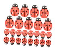 Artibetter 50pcs Mini Ladybug Charms Weather Resistant Resin Figurines for Garden Decor DIY Crafts Potted Plants Lightweight Miniature Ladybugs for Whimsical Touch