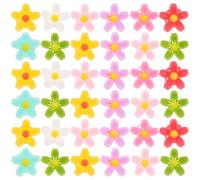 ARTIBETTER 50pcs Mini Resin Five-petal Daisy Flowers Nail Art Decorations Flatback Charms for DIY Jewelry Earrings Bracelet Making Mixed Colors Random Color