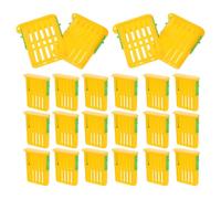 Artibetter 50pcs Plastic Queen Moving Cage for Beekeeping Supplies with Optimal Airflow and Lightweight Design, for Queen Rearing and Isolation by Hobbyist and Professional Beekeepers