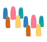 ARTIBETTER 50pcs Rubber Finger Tip Caps Non-Slip Protective Finger Covers with Raised Grip Dots for Counting Sewing and Hand Safety Assorted 5 Sizes Random Color Random Color
