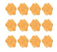ARTIBETTER 50Pcs Self-Adhesive Wax Seal Stickers for Envelopes, Embossed Flower Yellow Rose Design, Envelope Sealing Labels for Cards and Invitations, Office and Craft Use