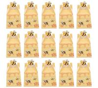 Artibetter 50pcs Small Favour Boxes Candy Box Paper Treat Charming Bee-themed Design Sturdy Reusable Yellow Paper Material for Wedding Birthday Party Supplies