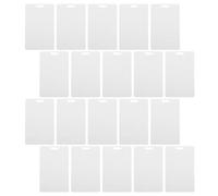 ARTIBETTER 50pcs Sublimation Luggage Tags Double Sided PVC Blank Identification Badges with Pure White Finish, Easy to Carry and Withstand Daily Wear for Business Travel and Baggage