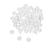 ARTIBETTER 50pcs White Half Round Faux Pearl Buttons Easy to Sew Plastic Decorative Buttons for Clothing Crafts Wedding Dress Skirts Jackets DIY Embellishments