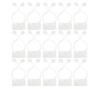 Artibetter 50pcs White Self-Adhesive Plant Fixture Clips Strong Fixing Effect for Gardening Plastic Plant Climbing Hooks to Promote and Support Vines Indoors