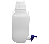 Artibetter 5L Dispenser Water Bottle with Spigot Break-Resistant PE White Large Capacity Compact and Well Polished for School Labs
