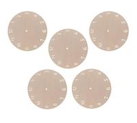 ARTIBETTER 5pcs 30cm DIY Wooden Clock Faces Unfinished Round Dial Paintable Wood Base for Craft Clock Making Kits Home Wall Decor
