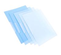 Artibetter 5pcs A4 Rotating Side Opening Buckle File Folders Blue Plastic Document Organizer with Snap Button for School Office Home Filing and Project Management