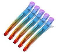 Artibetter 5pcs Assorted Colour Plastic Hair Clips with Secure Grip and Stays in Place Feature, for Professional Salon and Home Use Hair Styling and Sectioning