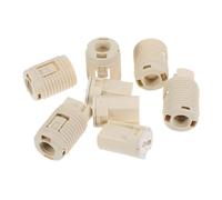 ARTIBETTER 5pcs Ceramic Light Socket with Plastic Full-tooth Base Heat Resistant Lamp Holder for Halogen Incandescent Bulbs Secure Fit Threaded Design Easy Installation Downlight Connector